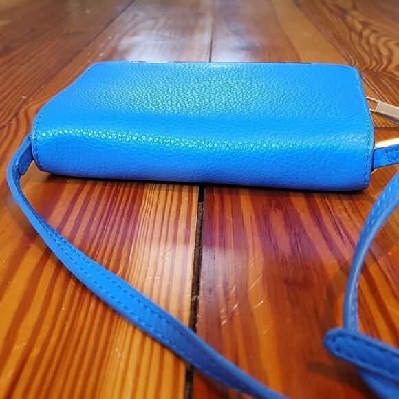 Vince Camuto Anika Crossbody Bag in Dazzling Blue Pebbled Leather - Picture 7 of 12